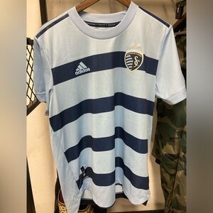 adidas socer jersey, sz L, Kansas City Sporting